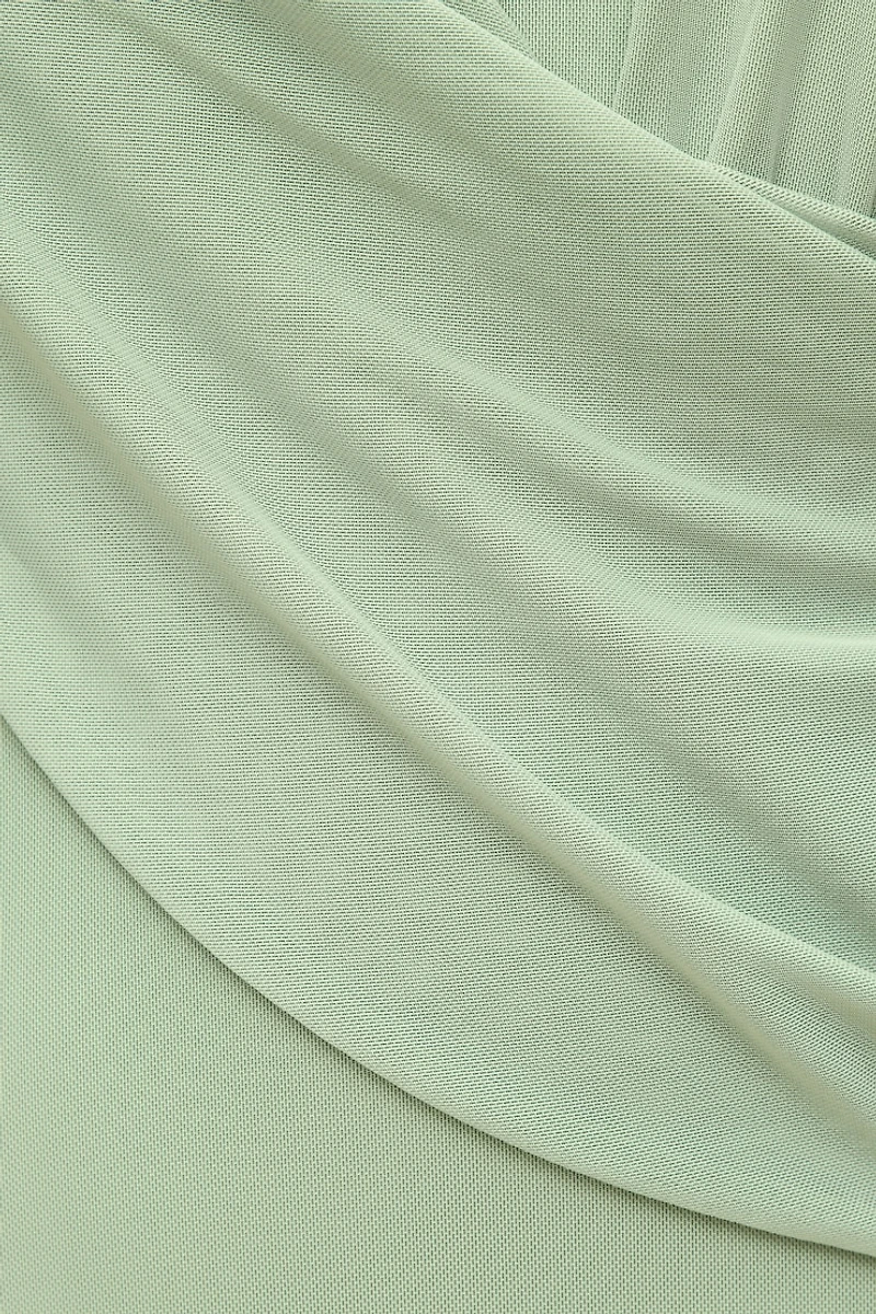 Robe maxi en maille à col plongeant