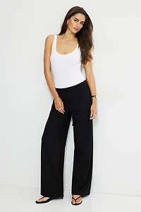Drawstring Wide Leg Pants