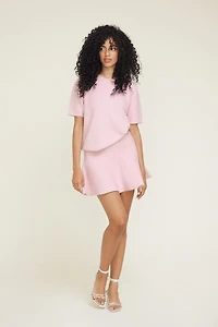 Aura Boxy Short Sleeve Sweater