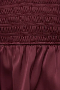 Haut licou à col plongeant en satin