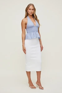 Gemma Poplin Halter Top