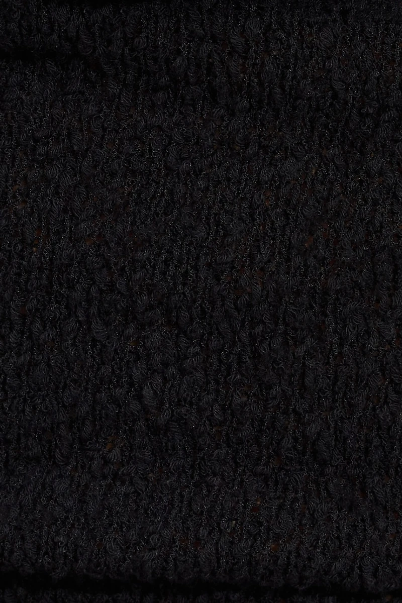 Haut licou à col châle en bouclé