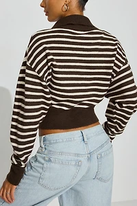 Long Sleeve Spongy Henley Sweater