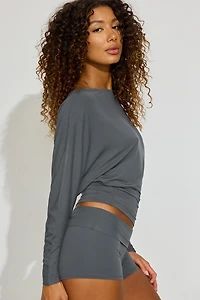 Smooth Dolman Boatneck Top
