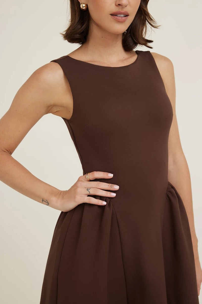 Robe maxi évasée en tricot point de Rome Iris