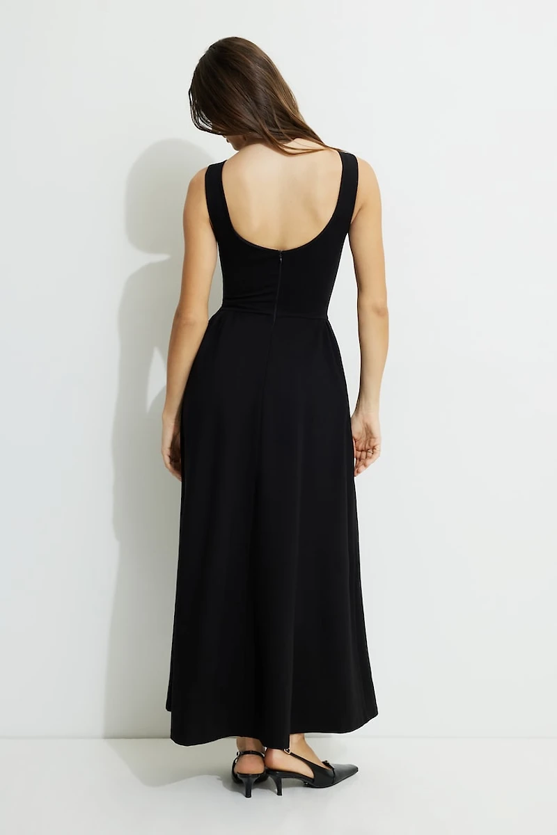 Iris Flared Ponte Maxi Dress