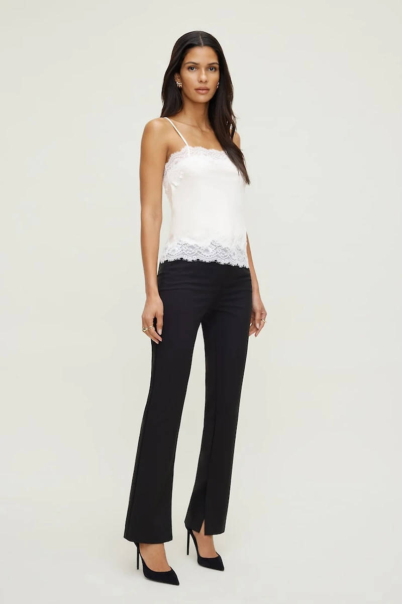 Lace Trim Satin Cami Top