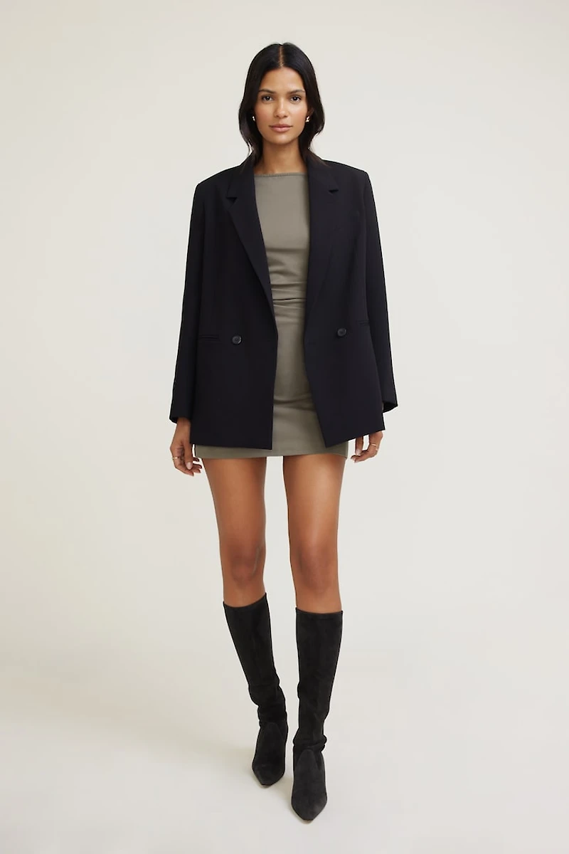 Katia Ruched Cotton Spandex Mini Dress