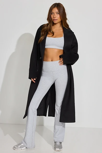 Oversized Long Felted Trench Coat