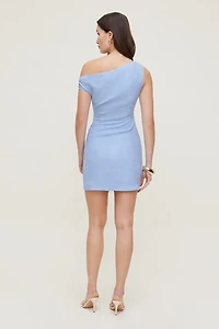 Linen Off Shoulder Mini Dress