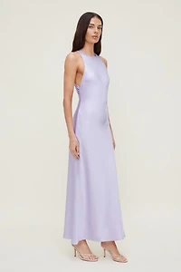 Twist Back Satin Maxi Dress
