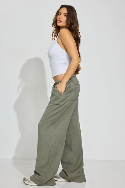 Twill Pull-On Pants