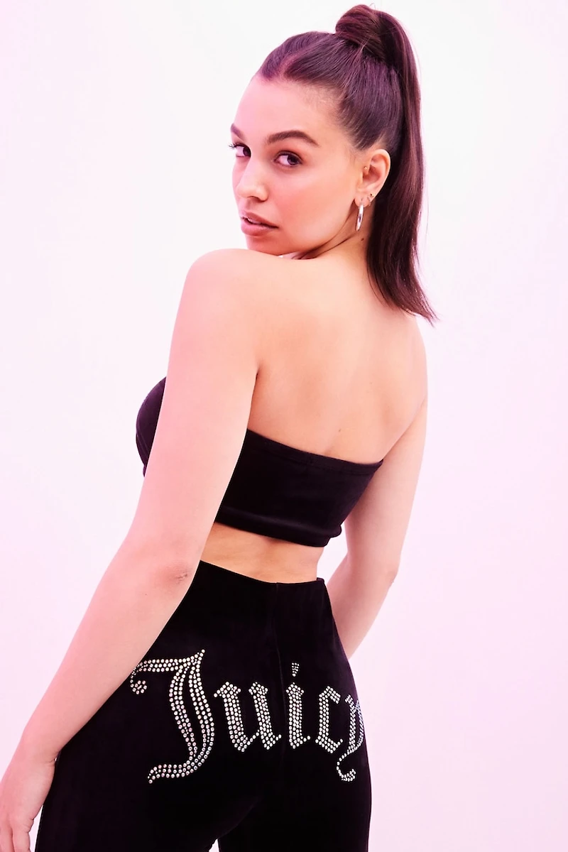 JUICY COUTURE Bandeau en velours orné de pierreries