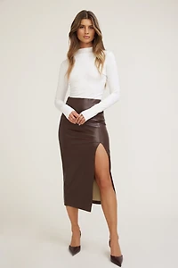 Mock Neck Long Sleeve Top