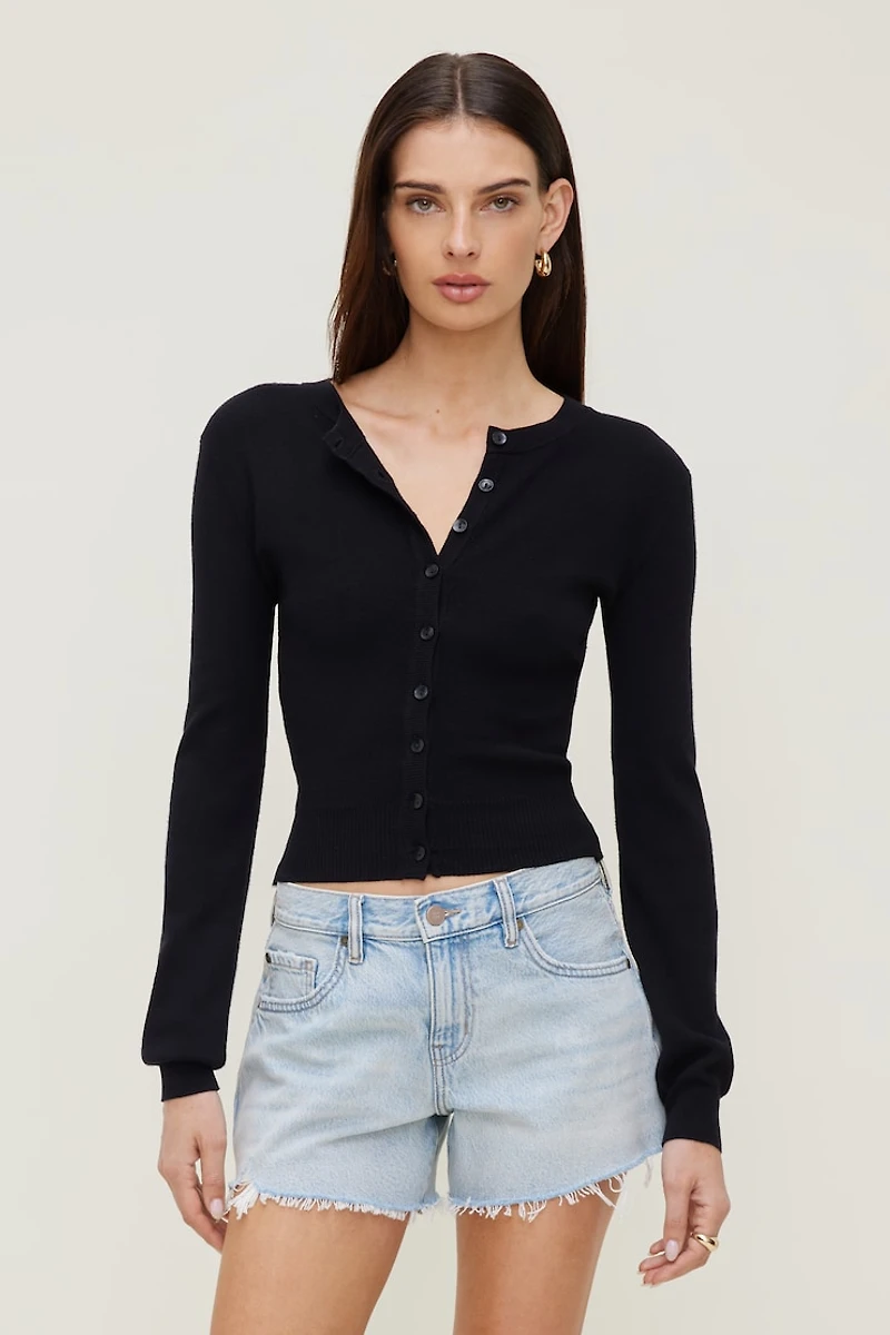 Cardigan à col rond Rebecca