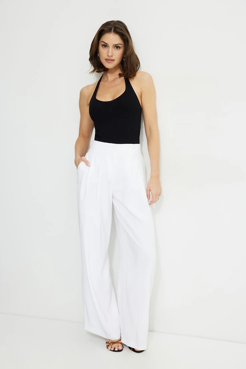 Pleated Wide Leg Pants