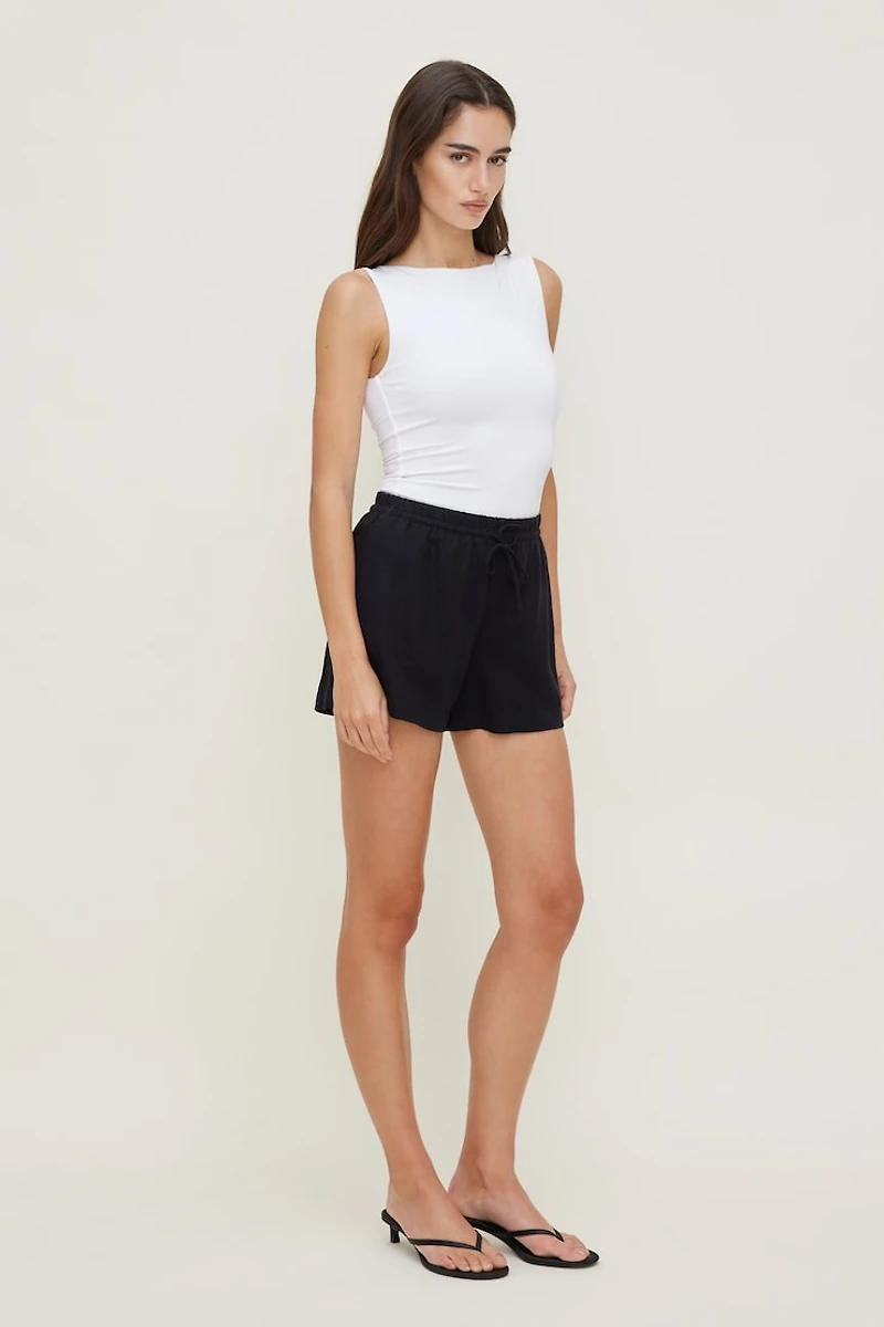 Linen High Rise Shorts