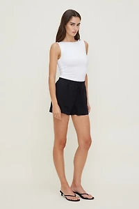 Linen High Rise Shorts