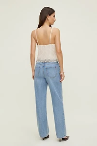 Camisole dentelée à paillettes