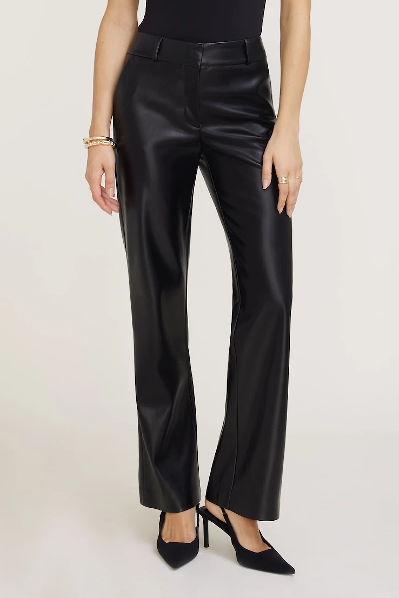 Camelia Straight Leg Faux Leather Pants