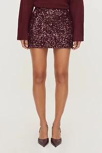 Kylie Sequin Mini Skirt