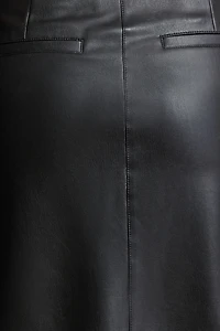 Jupe midi en faux cuir Danbi