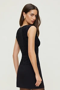 Shirred Polka Dot Tank Top