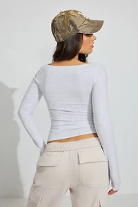 Estelle Long Sleeve Boatneck Top