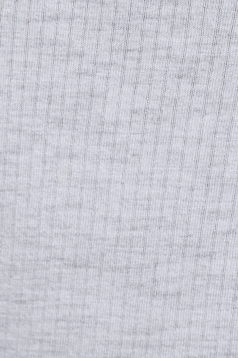 Camisole côtelée à bordure en dentelle