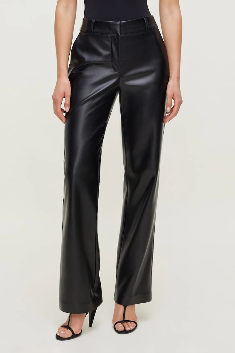 Camelia Straight Leg Faux Leather Pants