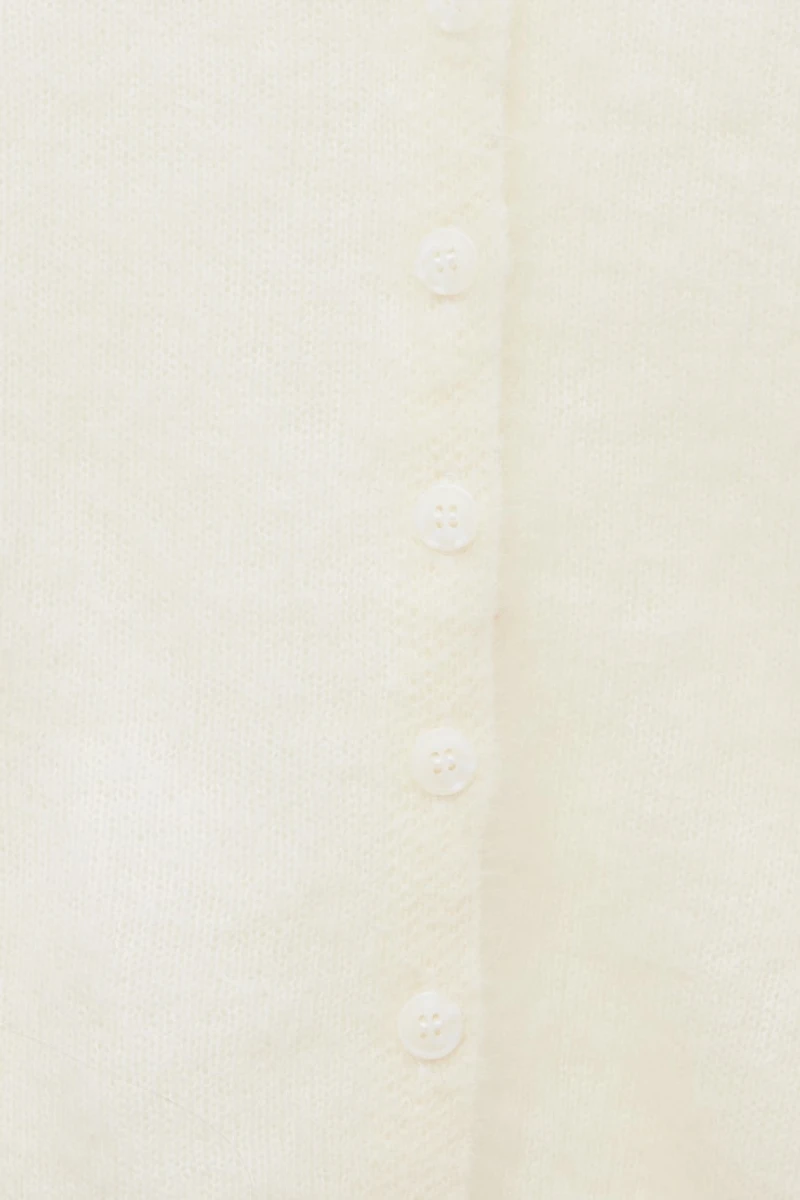 Cardigan à manches courtes en mohair de qualité supérieure