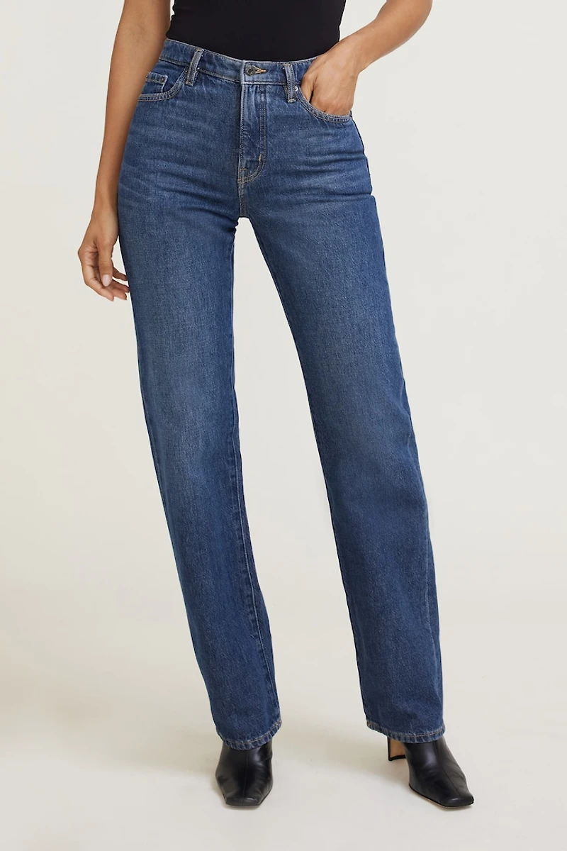 Cara High Rise Straight Leg Jeans