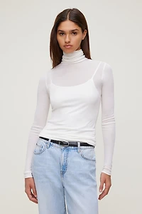 Oval Skinny Faux Leather Belt