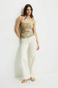 Printed Mesh Cami Top