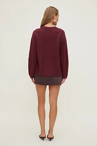 Chandail à manches larges en mohair de qualité supérieure