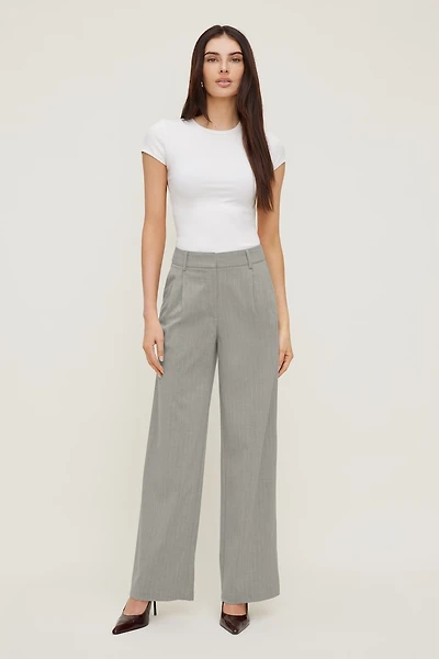 Alex Pinstripe Wide Leg Pants