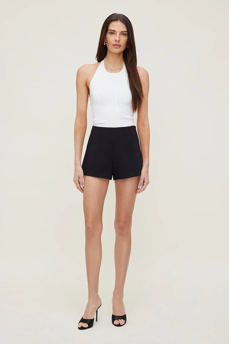 Darted Ultra High Rise Mini Shorts