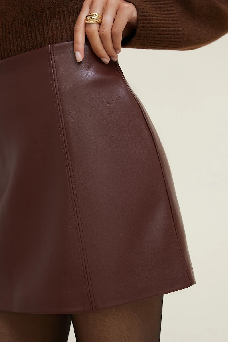 Kylie Faux Leather Mini Skirt