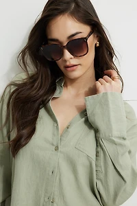 Lunettes de soleil « wayfarer » plates