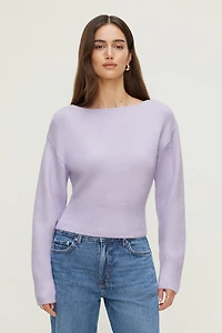 Juliet Cinched Boat Neck Sweater
