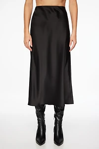 Melody Satin Slip Midi Skirt