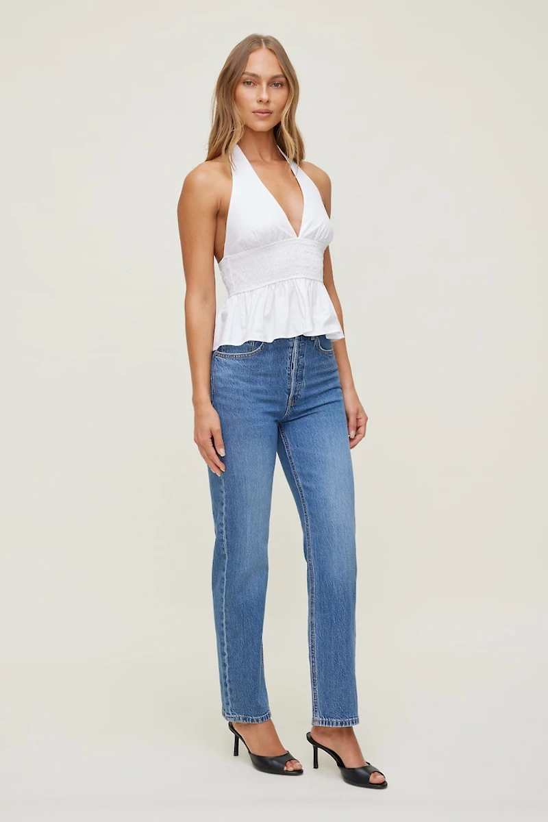 Gemma Poplin Halter Top