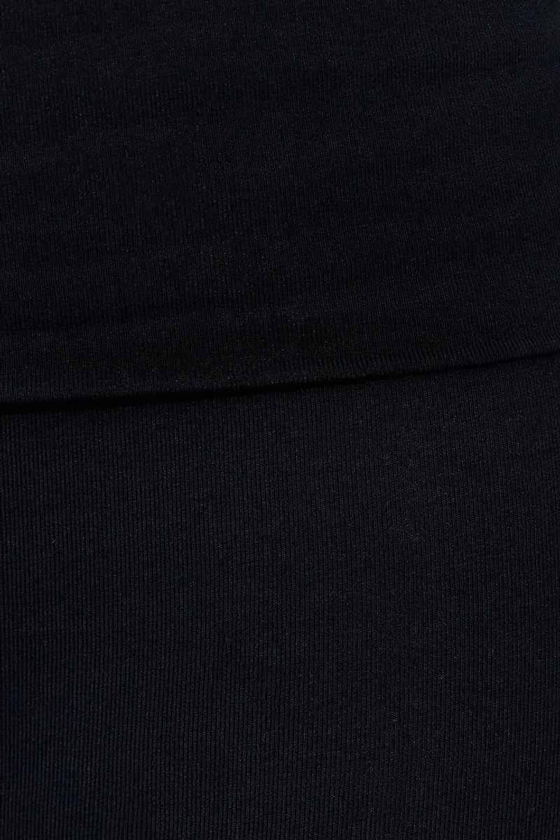 Soft Cotton Fold Over Flare Pants