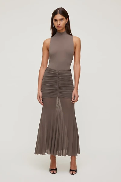 Justaucorps sculptant à col montant sans manches