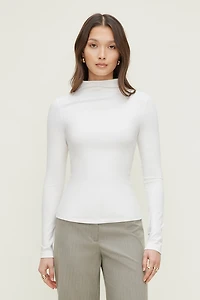 Mock Neck Long Sleeve Top