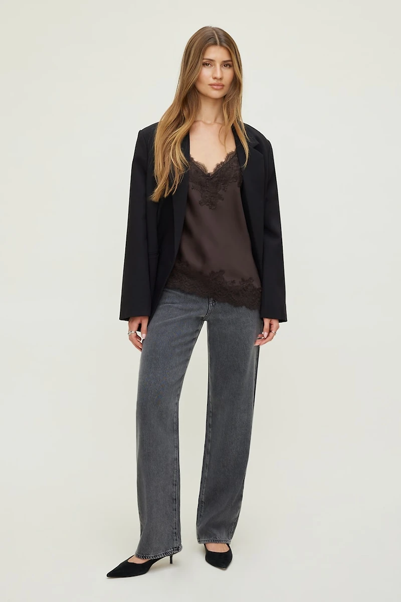 Jean Mika à taille mi-haute et jambe droite décontractée en Tencelᵐᶜ