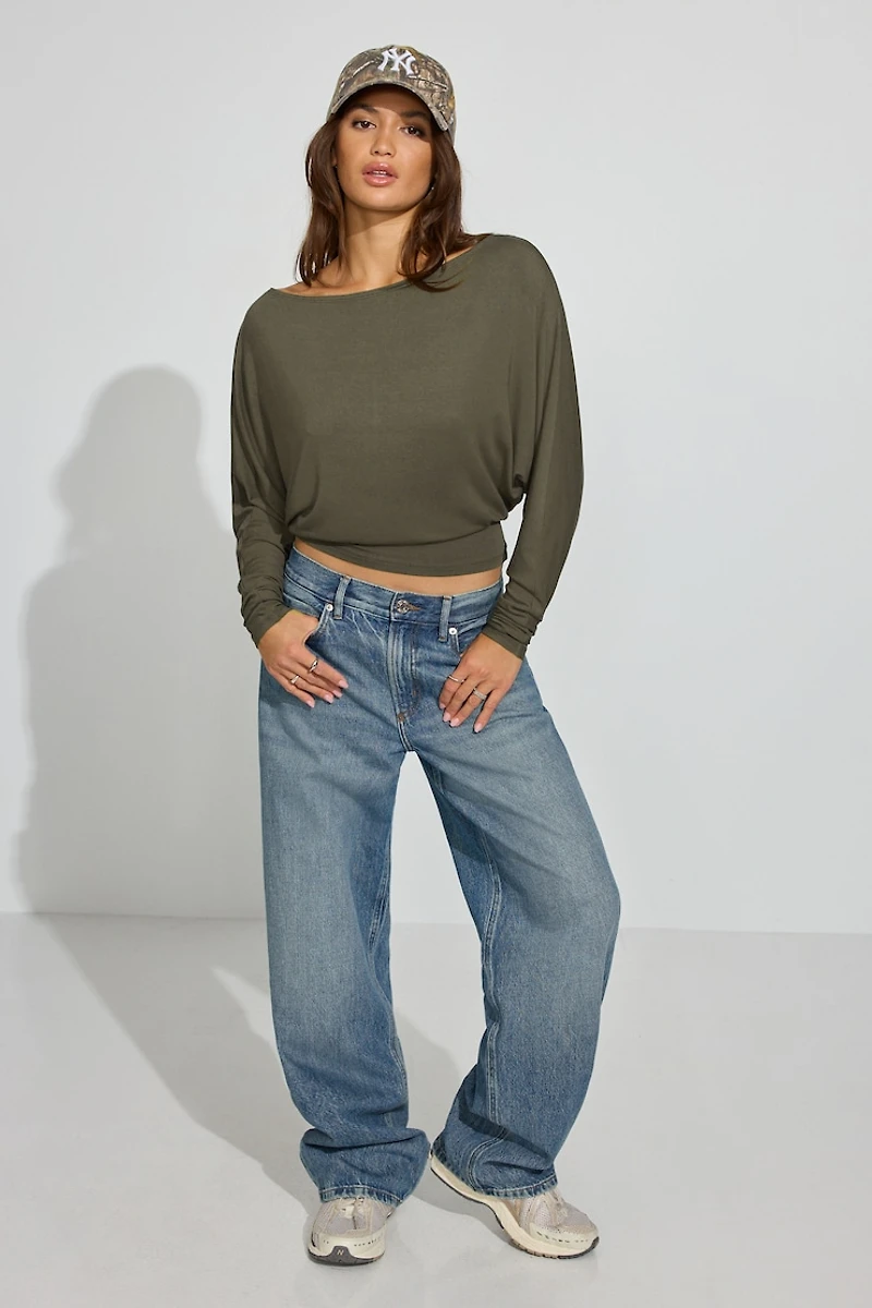 Smooth Dolman Boatneck Top