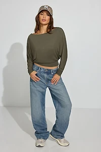 Smooth Dolman Boatneck Top