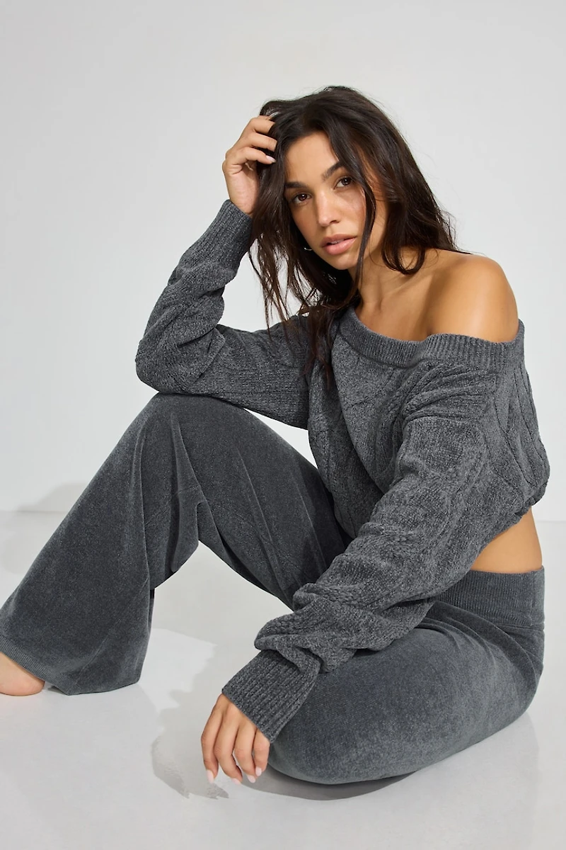 Chenille Low Rise Pants