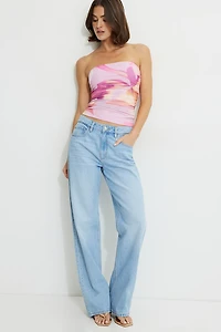 Printed Mesh Tube Top